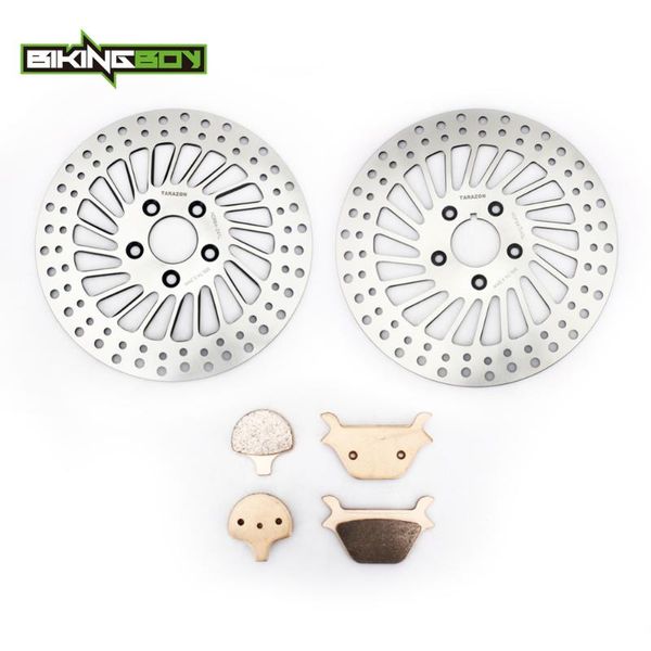 

bikingboy xlh fxdb fxlr low rider flst heritage flstf fat boy fxstc custom 99 98 97 96 front rear brake discs rotors disks pads