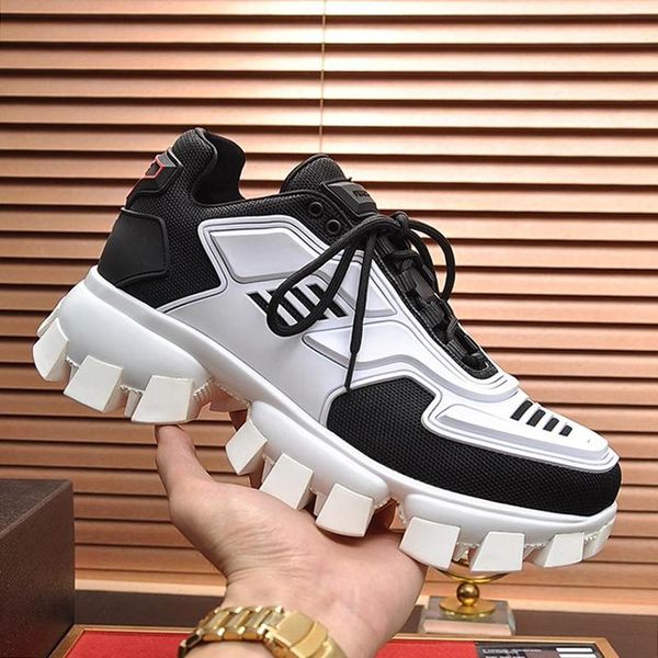 

дышащие мужская обувь мода дизайн спортивная обувь cloudbust thunder knit кроссовки luxury plus размер low top мужчины обувь chaussures pour, Black