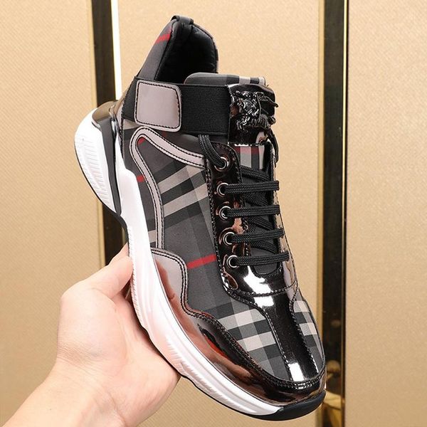 

comfortable mens shoes autumn and winter lightweight footwears fashion sneakers plus size lace -up luxury men shoes scarpe da uomo di lusso, Black