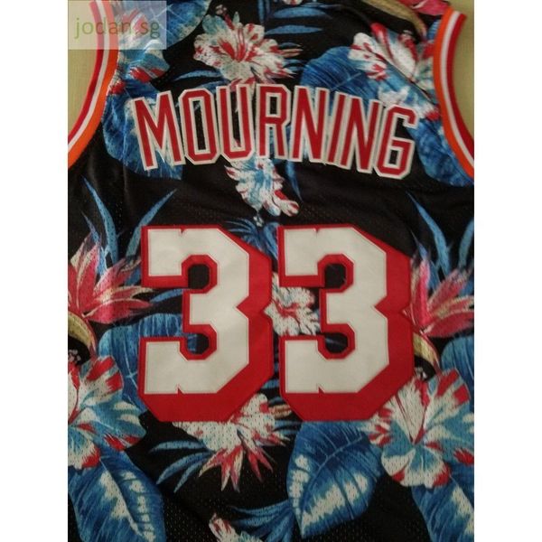 

605 basketball sports jerseys sportswear mourning #33 s-xxl stitched jersey, Black;white