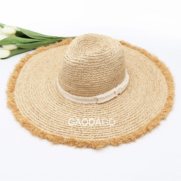 

lafite women's tall summer new wool big eaves woolen straw hat women's straw hat, Blue;gray