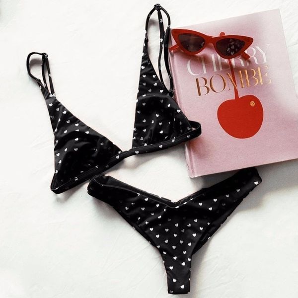 

lovely sweet heart bikini red yellow black swimsuits push up swimwear women swimsuit swim bathing suit brazilian bikini, White;black