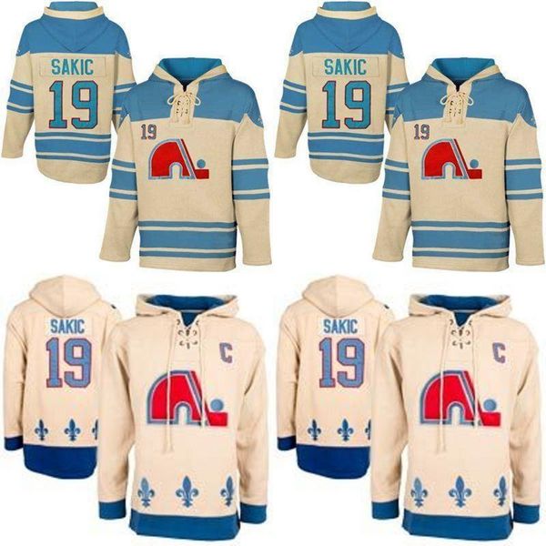 

горячие продажи мужские толстовки 19 joe sakic jersey quebec nordiques хоккей джетки beige joe sakic толстовки для толстовок пользовательски, Red