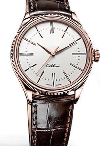

new men automatic mechanical sapphire geneve no date rose gold limited sport stainless steel silver white rome dial watch 39mm, Slivery;brown
