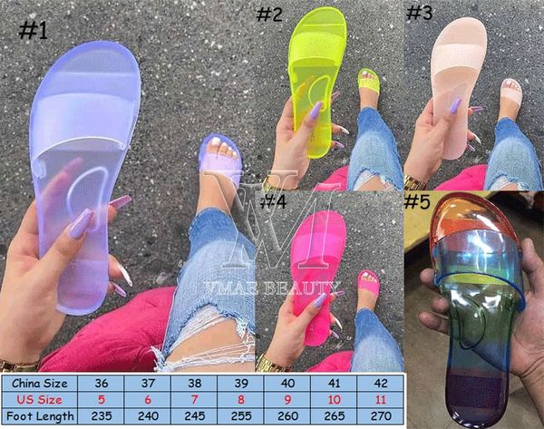 

summer sandals women 2020 shoes woman sandals flat slipper transparent candy color fashion beach shoes sandles girls, Black