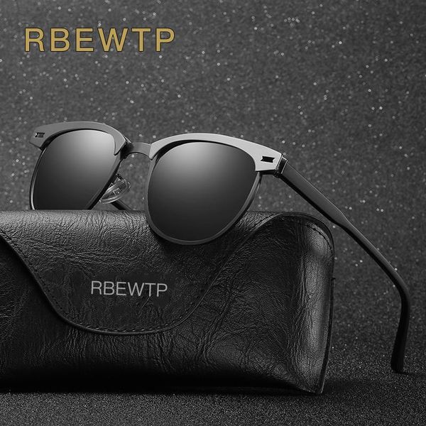 

RBEWTP Unisex Retro Vintage Men's Sunglasses Polarized Driving Sun Glasses oculos Male Eyewear Accessories For Men/women T200108