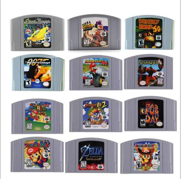 

repro video game cartridges for n64 console,stunt race,mario kart 64,harvest moon 64,super smash bros. zelda,conker's bad fur day