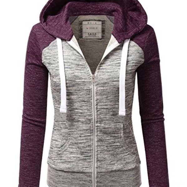 

осень и зима новой моды капюшоном женский свитер цвет соответствия бейсбол бейсбольная куртка свитер куртка, Black