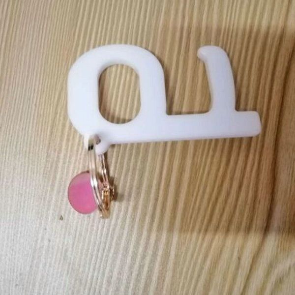 

13style portable keychain no-touch elevator button tools contactless edc door opener key tool sunflower leopard keychain party favor gga dhl