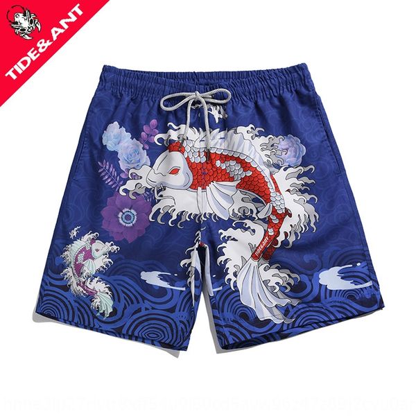 

bjvlq men's seaside vacation can be launched quick-drying cropped loose swimming trunks quick-tide brand couple wear beach pants swimmi