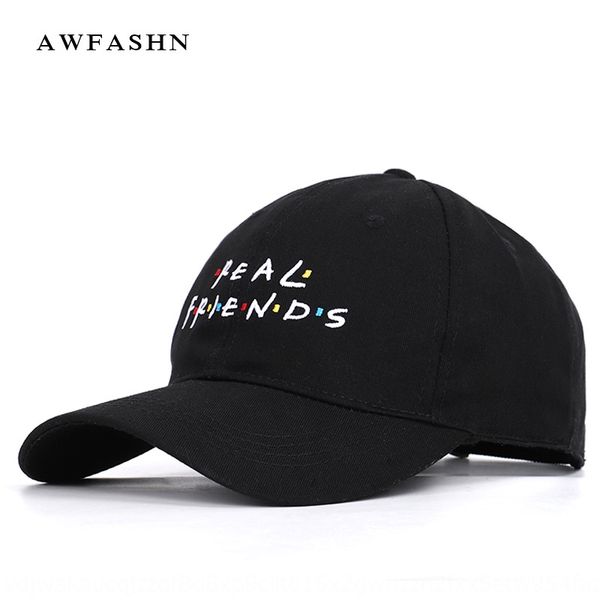 

korean style men and women baseball cap real friends real friends baseball cap soft cotton tide hat us icnnmb, Blue;gray