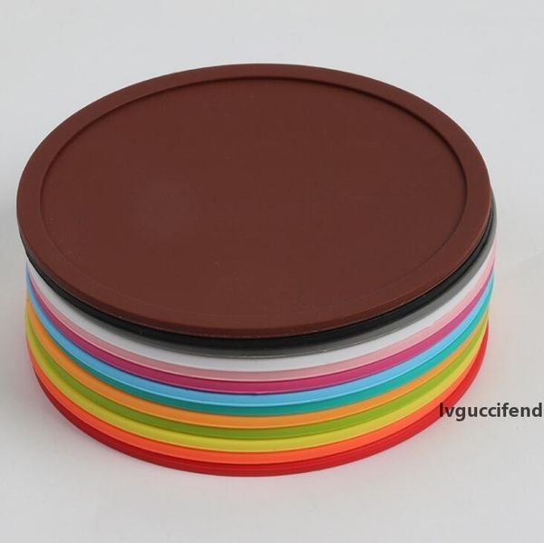 

silicone coffee placemat round silicone coasters drink cup mug pad glass beverage mat home coasters kitchen table decor lx1581