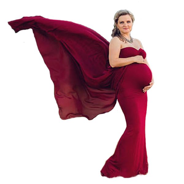 

2020 shoulderless maternity dresses for p shoot maternity pgraphy props pregnancy dresses for pregnant women clothes, White