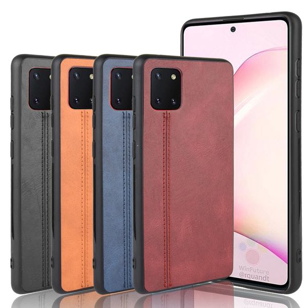 

for samsung galaxy note 10 lite sm-n770f/ds case soft edge calfskin pu leather phone cover for samsung galaxy note10 lite case