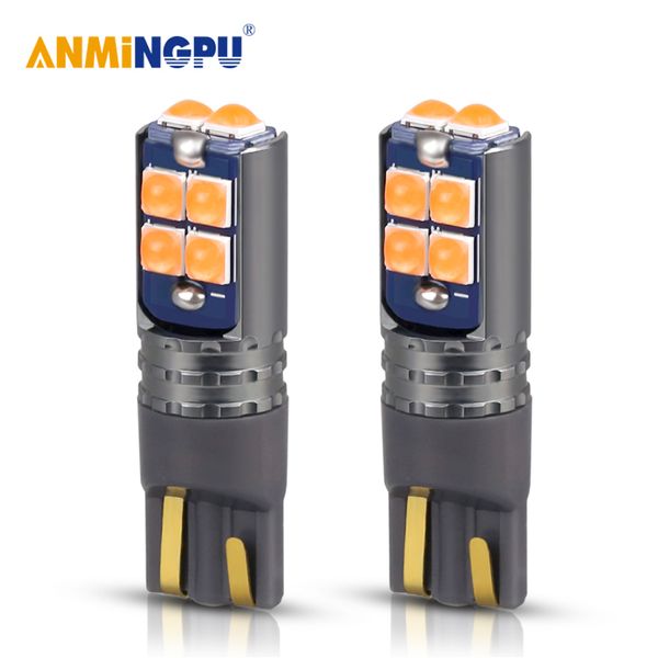 

anmingpu 2pcs signal lamp t10 w5w led 3030smd168 194 led bulbs clearance light reading lights interior lights dome light 12v