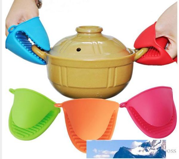 Luvas de silicone resistentes ao calor silicone isolamento térmico de isolamento de microondas hot set protetor de mão clipe luva