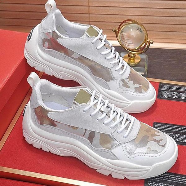 

new arrival gumboy calfskin sneaker men 's shoes design soft footwears breathable lace -up low plus size sports men s, Black