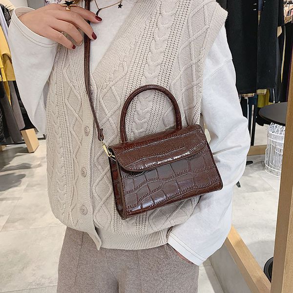 

new crocodile pattern crossbody bags for women ladies vintage alligator small square shoulder bag handbag bolsa feminina h25