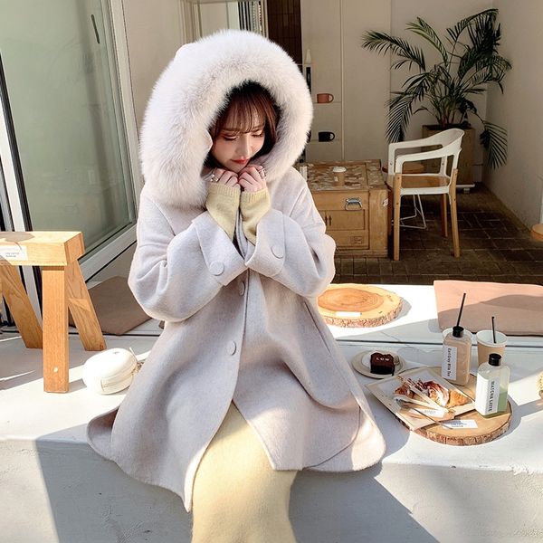 

eqfzc "anfeiona 2019 winter woolleather woolfox мех рыхлого корейские ручное шитье двухсторонних шерстяной" anfeiona 2019 winter woolleather, Black