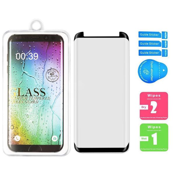 Proteggi schermo in vetro temperato case friendly per S20 PLUS Note 10 S10 5G S7 EDGE S9 Pellicola protettiva Colla su bordo Proteggi schermo DHL Free