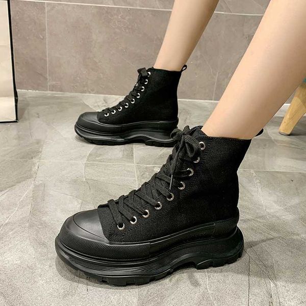 

обувь круглый toe сапоги сапоги-женщины пинетки ladies низкие каблуки пинетки rock 2020 середина осени теленок элегантный rubber холст, Black