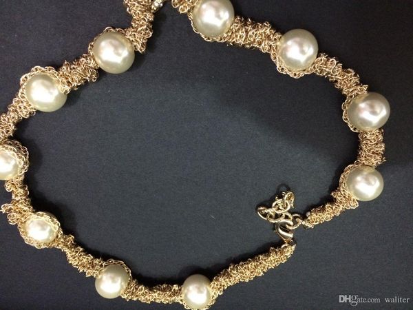 

classic wedding short necklaces series big beads short necklaces fashion pearl necklace for women wedding jewelry, Silver