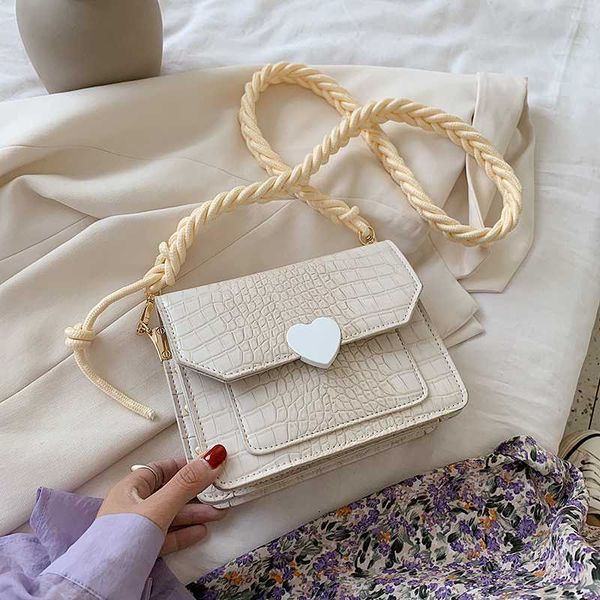 

ins luxury summer new female shoulder bag casual female bag solid color ladie stone grain crossbody small square #55