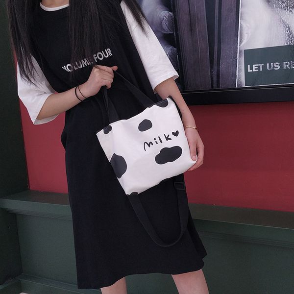 

japanese canvas bag female shoulder small fresh handbag shoulder strap messenger bag korean version ins