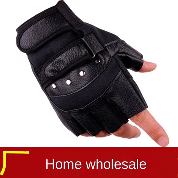 

tahj5 men' half finger pew u cycling thickening palm equipment training four nail gloves riding exercise exercise fitness bicycle spor, Blue;gray