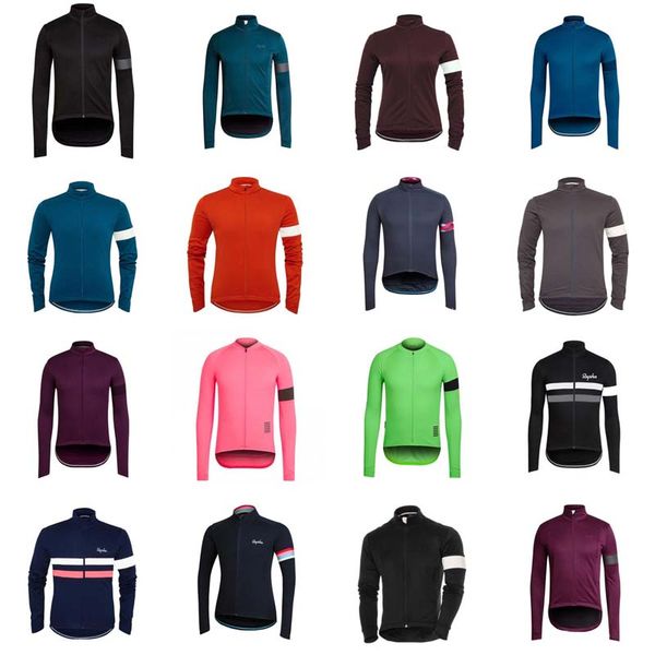 

new rapha team cycling long sleeves jersey 2018 new arrivals bike clothes multiple choices simple men long sleeve d0407, Black;blue