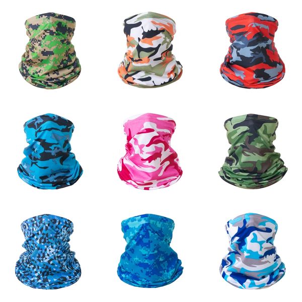 

outdoor camouflage cycling mask sun protection face er magic scarf camo cycling bandana without mask filter 22*3 #920#156, Black