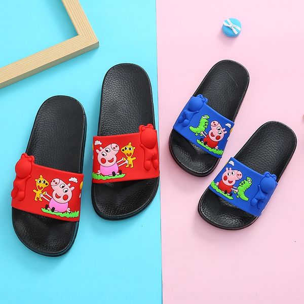 

4s4ak ' summer children children' slippers boys' baby slippers girls' cute bathroom anti-skid cartoon home shoes paren, Black;grey