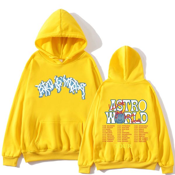 

2020 new brand travis scott astroworld hope you are here hoodies fashion letters astroworld hoodie printed casual men's hoodie, Black