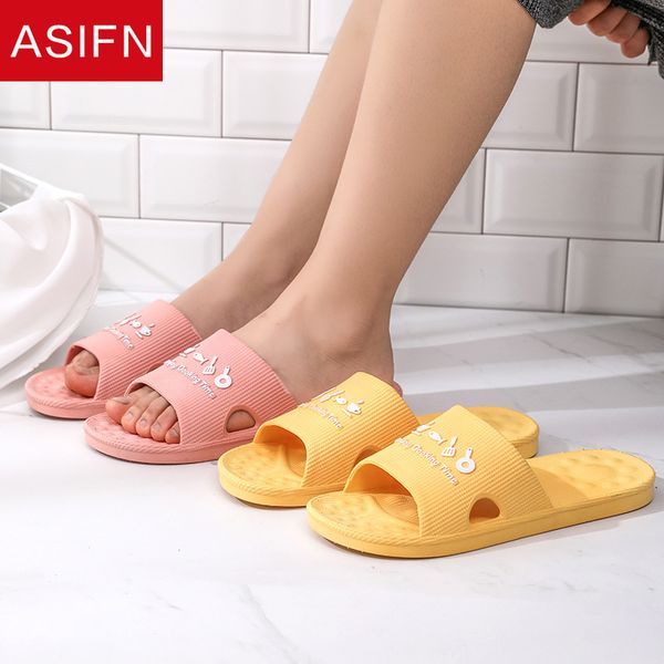 

asifn summer couple bath women slippers bathroom indoor home wear non-slip wear-resistant soft bottom men student slippers, Black