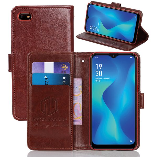 

gucoon classic wallet case for oppo a1k a7x ax7 pro cover pu leather vintage flip cases fashion phone bag shield