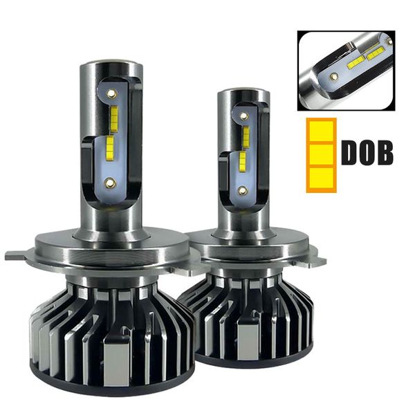 

2pcs led h7 headlight dob chip h4 hi-lo headlight blub 6000lm 25w/bulb h1 led car light h8 h9 h11 9005 9006 9-36v head light