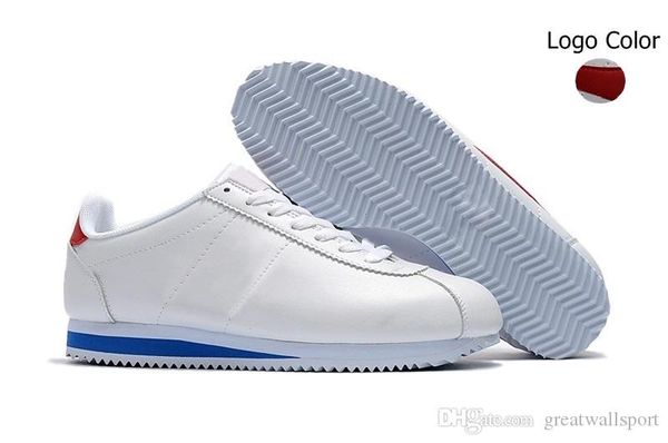 

classic cortez basic leather casual shoes fashion men women black white red golden skateboarding sneakers slipper sandals c05