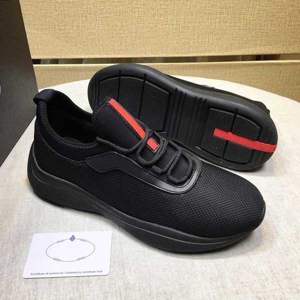 

mesh and neoprene sneakers mens shoes outdoor walking chunky sneakers sports plus size lace -up men casual shoes drop ship, Black