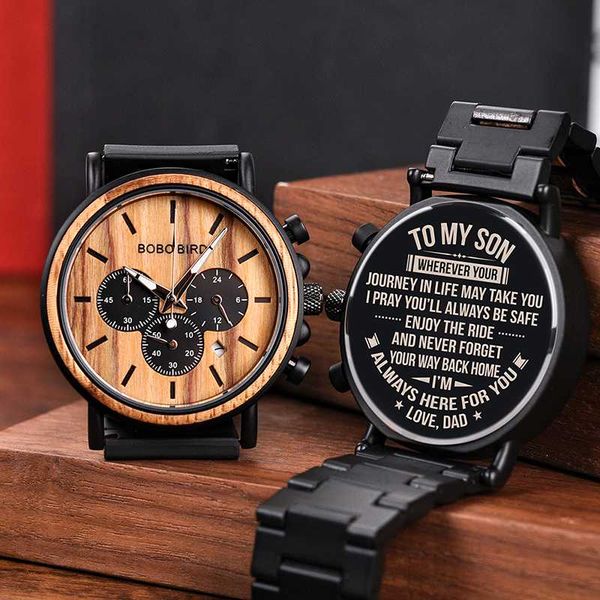 

engraved wood watch for men personalized wooden watches anniversary wedding gift for him gift dad son fiance, Slivery;brown