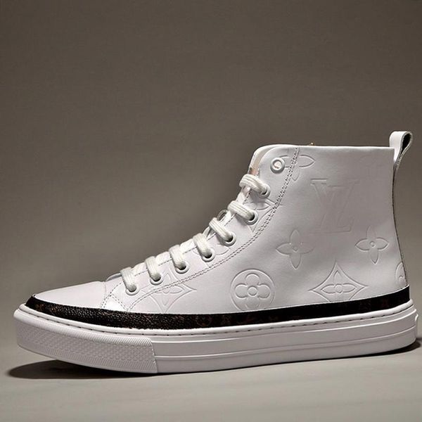 

fashion classic stellar sneaker boot mens shoes outdoor walking footwears high casual lace -up luxury men boots scarpe sportive da uomo, Black