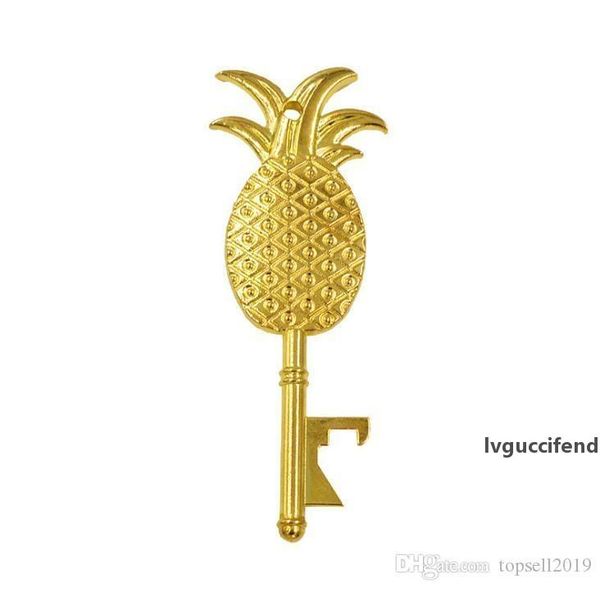 

100pcs creative gold pineapple bottle opener for hawaii party decoration birthday wedding party favor and gift sn2797