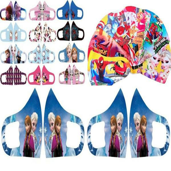 

cartoon masks reusable face mask character cartoon face cover face mouth nose protection dhl individual package pjvsu outdoors2009, Black