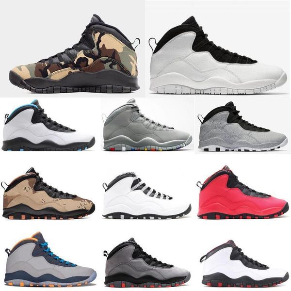 

2020 basketball shoes 10s new nakeskin nakeskin jordan 10 men tinker woodland camo cool grey back aj 1 trainers designer sneak ti8v#
