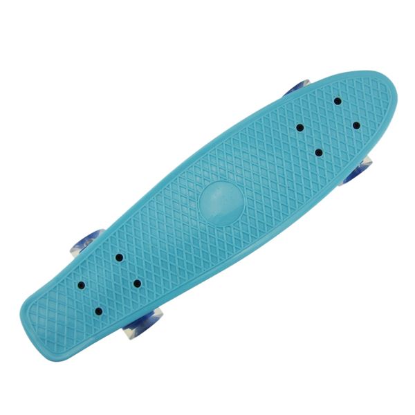 

skateboard classic retro plastic skateboard with led flashing wheels