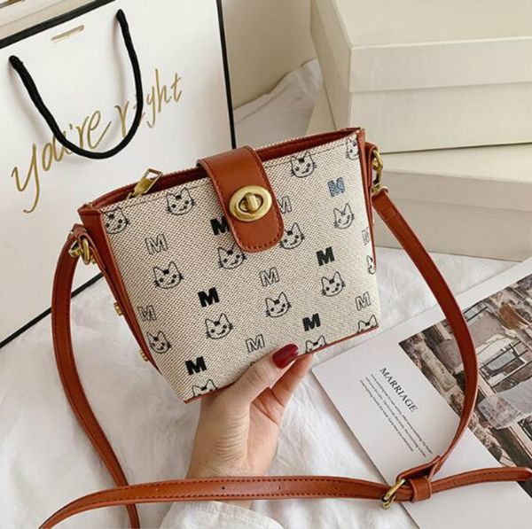 

ins bucket bag women shoulder bags cute cat lady handbags fashion female gift travel bag