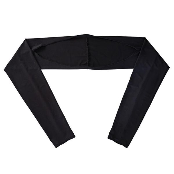 

men women sun protection with finger hole golf cooling shawl arm sleeve anti uv riding camping outdoor sports ice silk soft, Black;gray