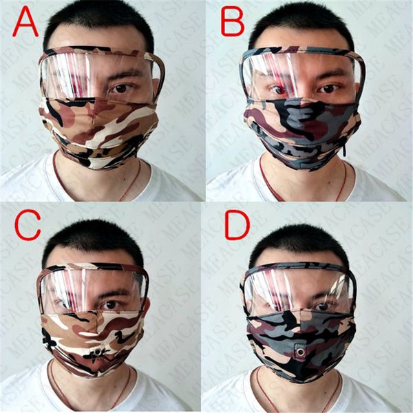

2 in1 camouflage straw face mask antifog full face protective masks hole zipper face shield adjustable cycling mask easy to drink d72306