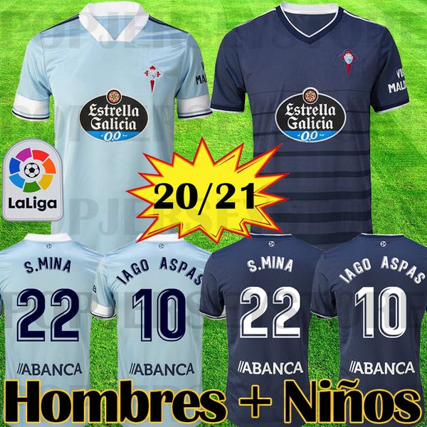 

2020 2021 rc celta de vigo soccer jersey lobotka iago aspas santl mina kids football shirt sisto boufal camiseta futbol kit, Black;yellow