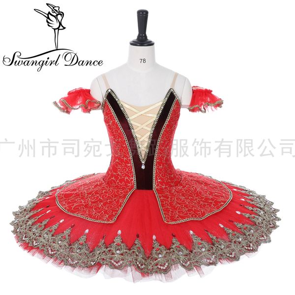 

women paquita ballet tutu for girls performance stage costume yagp competition ballet bt9501, Black;red