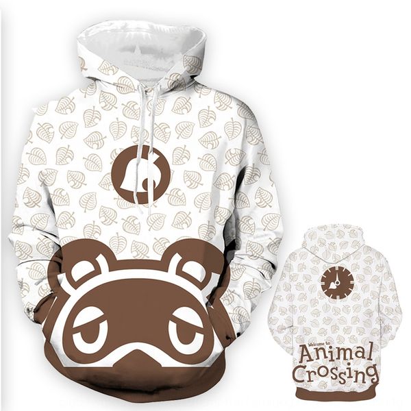 

dkbop new senyouhui crossing 3d printed couple hooded cosplay game new animal senyouhui animal crossing sweater 3d printed couple hooded cos, Black